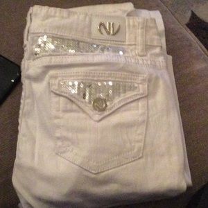 Size 11 jr glitter pockets white